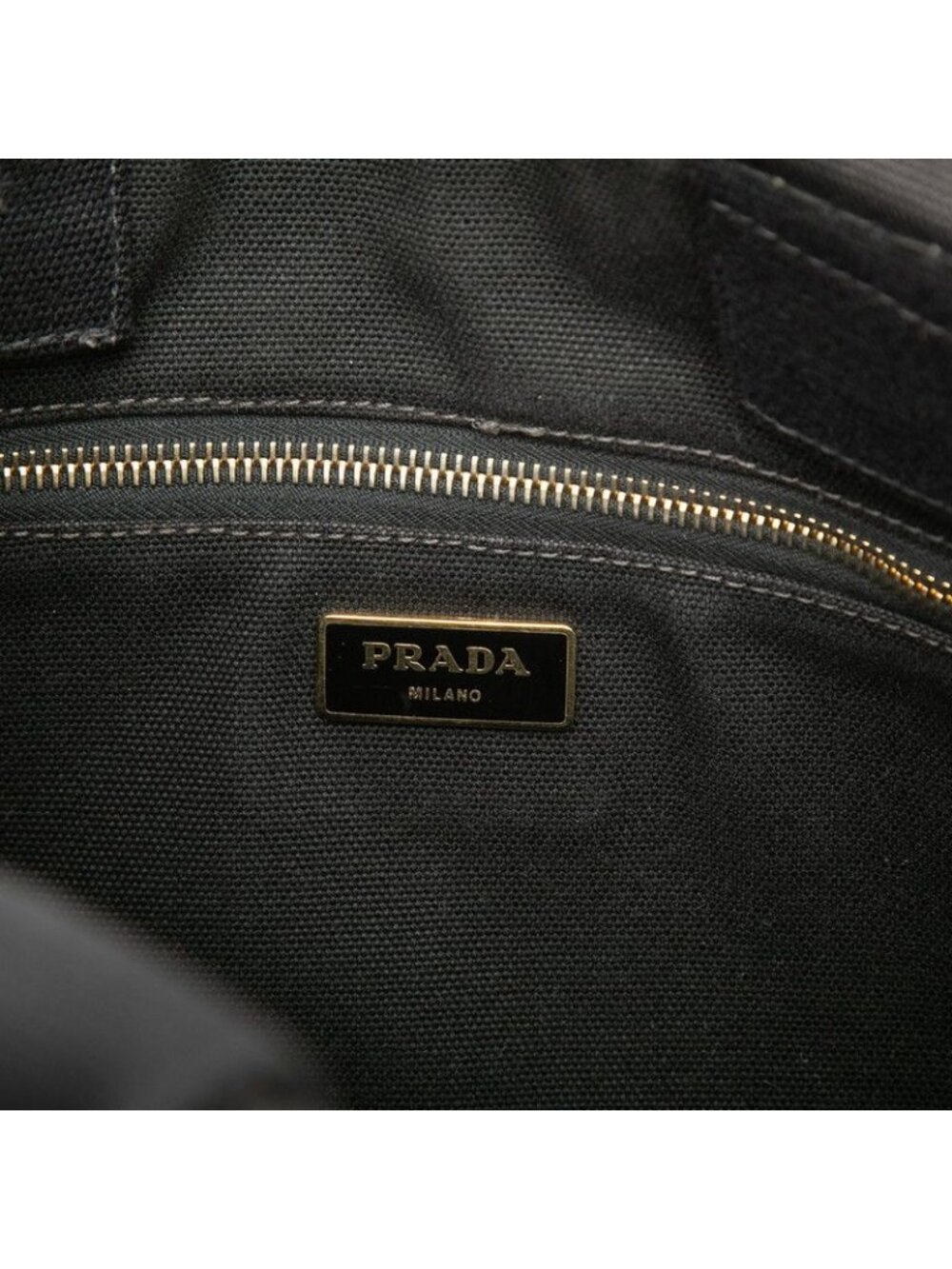 Prada Canapa Tote Black Canvas - Picture 5 of 5